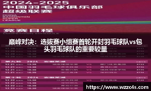 巅峰对决：选拔赛小组赛首轮开封羽毛球队vs包头羽毛球队的重要较量